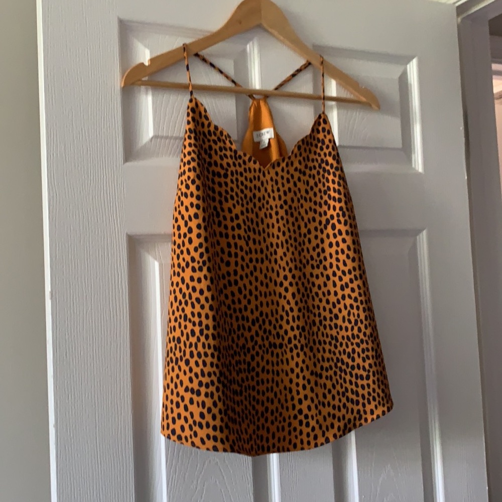 Leopard scalloped cami top SIZE 2